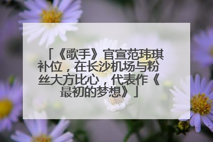 《歌手》官宣范玮琪补位，在长沙机场与粉丝大方比心，代表作《最初的梦想》