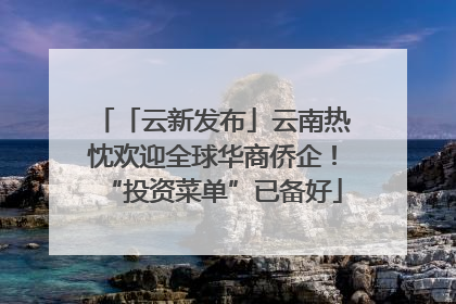 「云新发布」云南热忱欢迎全球华商侨企！“投资菜单”已备好