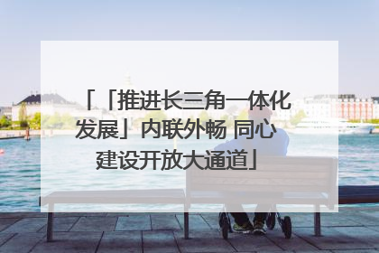 「推进长三角一体化发展」内联外畅 同心建设开放大通道