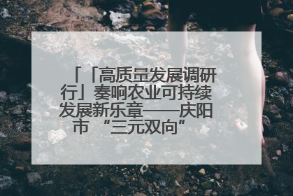 「高质量发展调研行」奏响农业可持续发展新乐章——庆阳市 “三元双向” 循环农业模式观察
