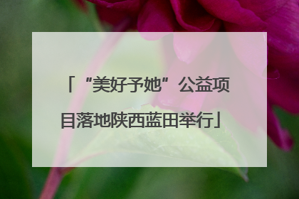 “美好予她”公益项目落地陕西蓝田举行