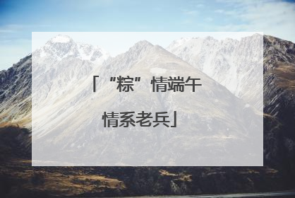 “粽”情端午 情系老兵