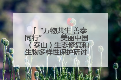 “万物共生 善泰同行”——美丽中国（泰山）生态修复和生物多样性保护研讨会成功举办