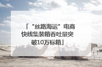 “丝路海运”电商快线集装箱吞吐量突破10万标箱