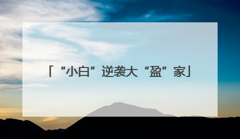 “小白”逆袭大“盈”家