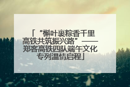 “槲叶裹粽香千里 高铁共筑振兴路”——郑客高铁四队端午文化专列温情启程