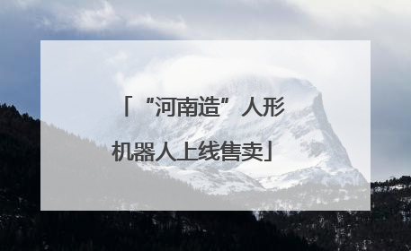 “河南造”人形机器人上线售卖