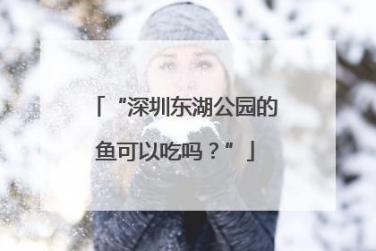 “深圳东湖公园的鱼可以吃吗？”