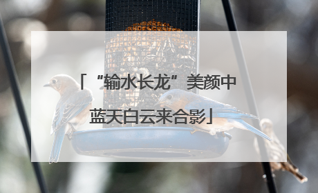 “输水长龙”美颜中 蓝天白云来合影