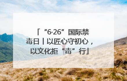 “6·26”国际禁毒日丨以匠心守初心，以文化拒“毒”行