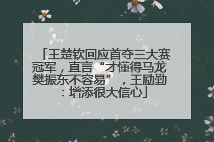 王楚钦回应首夺三大赛冠军，直言“才懂得马龙樊振东不容易”，王励勤：增添很大信心