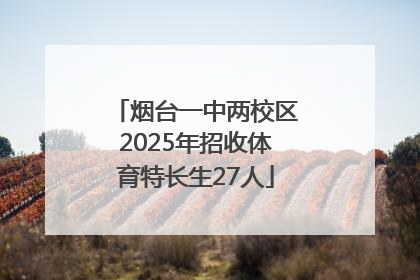 烟台一中两校区2025年招收体育特长生27人