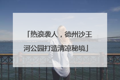 热浪袭人，德州沙王河公园打造清凉秘境