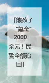 熊孩子“氪金”2000余元！民警全额追回