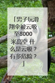 男子玩滑翔伞被云吸至8000米高空 什么是云吸？有多危险？