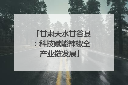 甘肃天水甘谷县：科技赋能辣椒全产业链发展