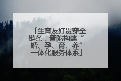 生育友好贯穿全链条，普陀构建“婚、孕、育、养”一体化服务体系