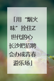 用“烟火味”拴住Z世代的心 长沙把招聘会办成青春游乐场