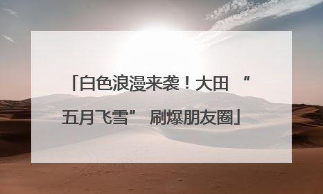 白色浪漫来袭！大田 “五月飞雪” 刷爆朋友圈