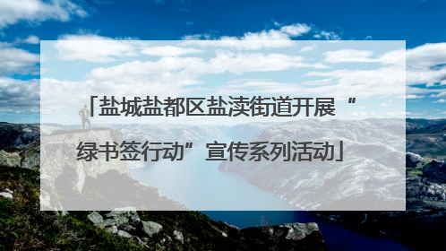 盐城盐都区盐渎街道开展“绿书签行动”宣传系列活动
