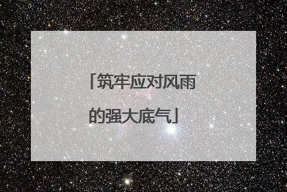 筑牢应对风雨的强大底气
