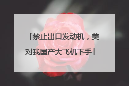 禁止出口发动机，美对我国产大飞机下手