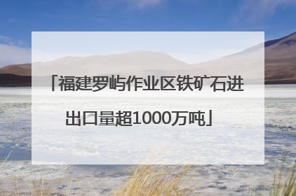 福建罗屿作业区铁矿石进出口量超1000万吨