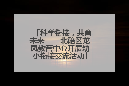 科学衔接，共育未来——北碚区龙凤教管中心开展幼小衔接交流活动