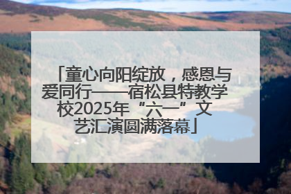 童心向阳绽放，感恩与爱同行——宿松县特教学校2025年“六一”文艺汇演圆满落幕