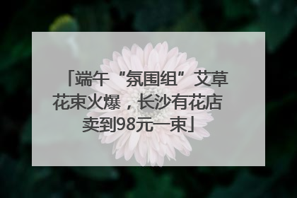 端午“氛围组”艾草花束火爆，长沙有花店卖到98元一束