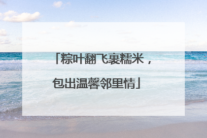 粽叶翻飞裹糯米，包出温馨邻里情