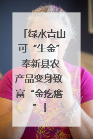 绿水青山可“生金” 奉新县农产品变身致富“金疙瘩”