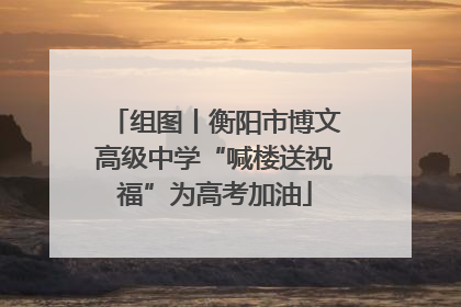 组图丨衡阳市博文高级中学“喊楼送祝福”为高考加油