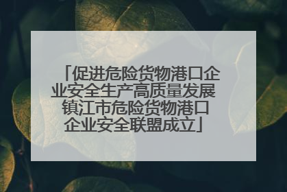 促进危险货物港口企业安全生产高质量发展 镇江市危险货物港口企业安全联盟成立