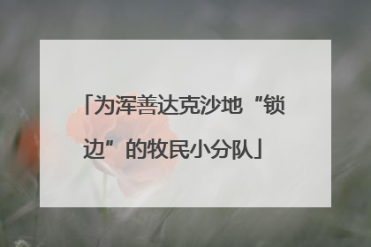 为浑善达克沙地“锁边”的牧民小分队