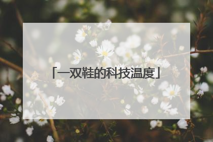 一双鞋的科技温度
