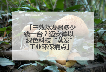 三效蒸发器多少钱一台？迈安德以绿色科技“蒸发”工业环保痛点