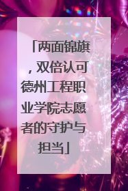 两面锦旗，双倍认可德州工程职业学院志愿者的守护与担当