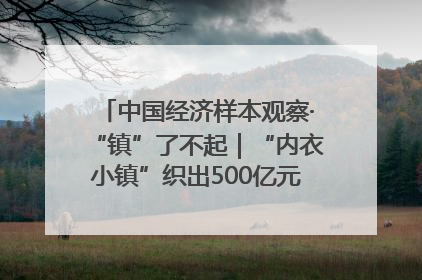 中国经济样本观察·“镇”了不起｜“内衣小镇”织出500亿元“里子产业”