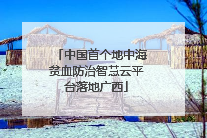 中国首个地中海贫血防治智慧云平台落地广西
