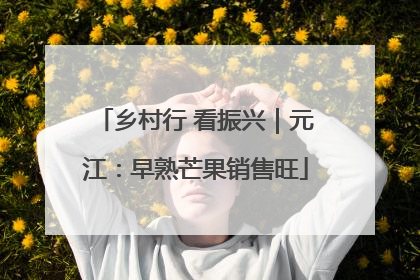 乡村行 看振兴｜元江：早熟芒果销售旺