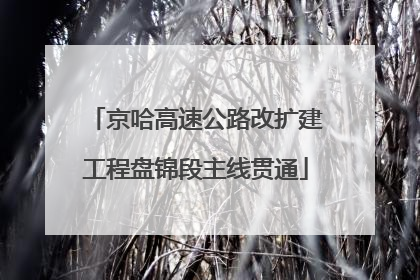 京哈高速公路改扩建工程盘锦段主线贯通