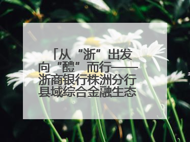 从“浙”出发 向“醴”而行——浙商银行株洲分行县域综合金融生态建设纪实