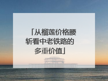 从榴莲价格腰斩看中老铁路的多重价值