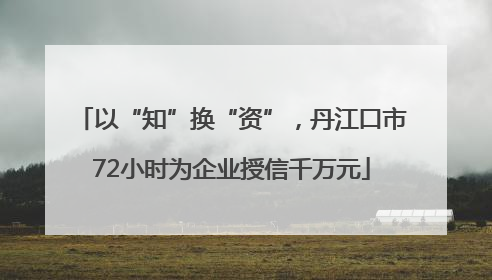 以“知”换“资”，丹江口市72小时为企业授信千万元