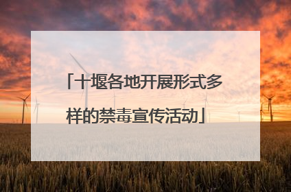 十堰各地开展形式多样的禁毒宣传活动