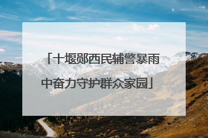 十堰郧西民辅警暴雨中奋力守护群众家园