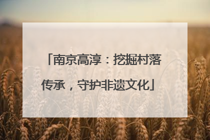 南京高淳：挖掘村落传承，守护非遗文化