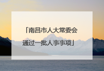 南昌市人大常委会通过一批人事事项