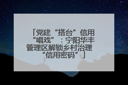 党建“搭台”信用“唱戏”：宁阳华丰管理区解锁乡村治理“信用密码”
